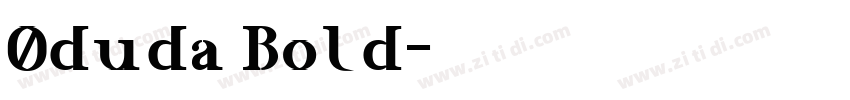 0duda Bold字体转换